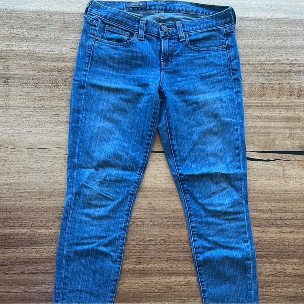 Women's J. Crew Ankle Toothpick Blue Jeans - Size 27 - EUC